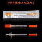 Sterile 0.5cc Insulin Syringes with 30G 8mm Needle – Individually Wrapped (100 Count)