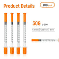 Precision 1ml Insulin Syringes – 30G Fine Needle | Sterile & Individually Wrapped (100 Pack)