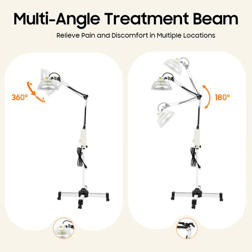 110V far-infrared mineral heat therapy lamp, 250W multi-angle infrared light, body joint pain relief device, used for physiotherapy of lumbar spine, cervical spine, and joint pain.