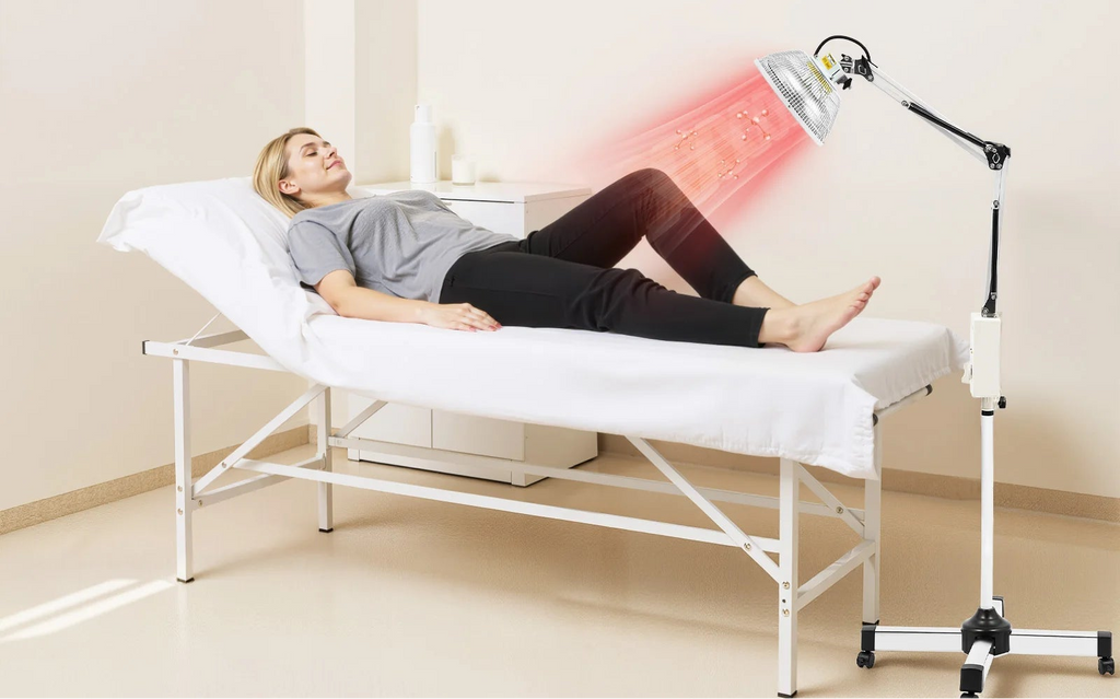 110V far-infrared mineral heat therapy lamp, 250W multi-angle infrared light, body joint pain relief device, used for physiotherapy of lumbar spine, cervical spine, and joint pain.