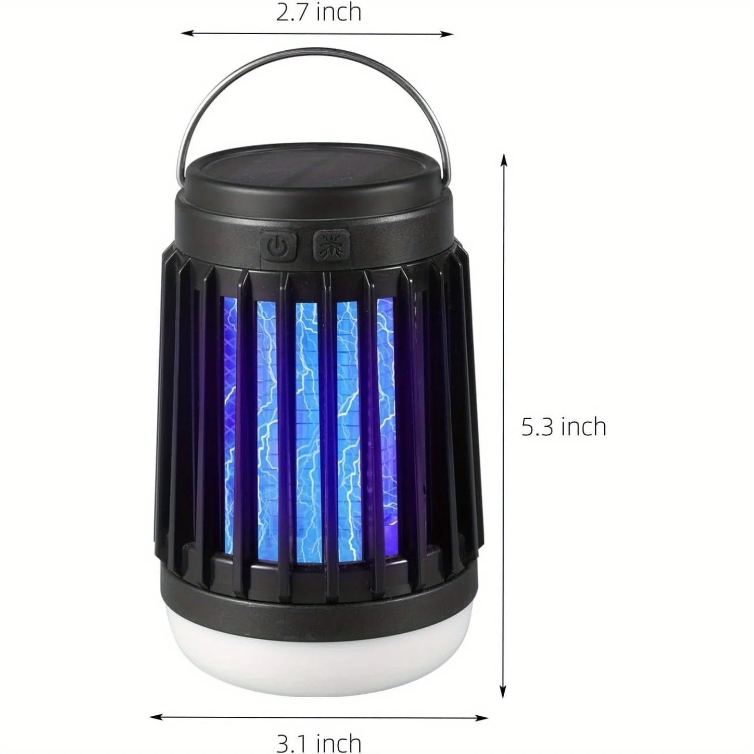 3-in-1 Cordless Solar Bug Zapper Light for Patio, Home & Camping
