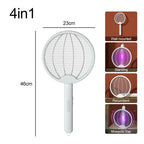 Electric Mosquito Swatter USB Rechargeable Fly Trap Foldable Mosquito Kill Racket Insect Killer With UV Light Bug Zapper