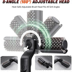 Glidex™ 3-Speed Electric Rotating Grill Cleaning Brush—Effortlessly removes stubborn stains