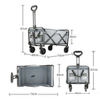 Heavy Duty Large Capacity Folding Beach Wagon Outdoor Foldable Wagon For Camping Shopping Collapsible Portable Camping Equipment