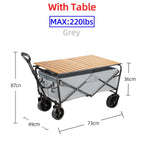 Heavy Duty Large Capacity Folding Beach Wagon Outdoor Foldable Wagon For Camping Shopping Collapsible Portable Camping Equipment