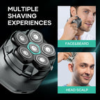 KENSEN Electric Head Shavers for Bald Men 6D Magnetic Razor Beard Trimmer USB Rechargeable LED Display Waterproof Beard Shavers