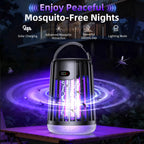 Outdoor Solar Bug Zapper Light – Rechargeable Mosquito & Fly Trap for Garden & Patio