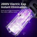 Outdoor Solar Bug Zapper Light – Rechargeable Mosquito & Fly Trap for Garden & Patio